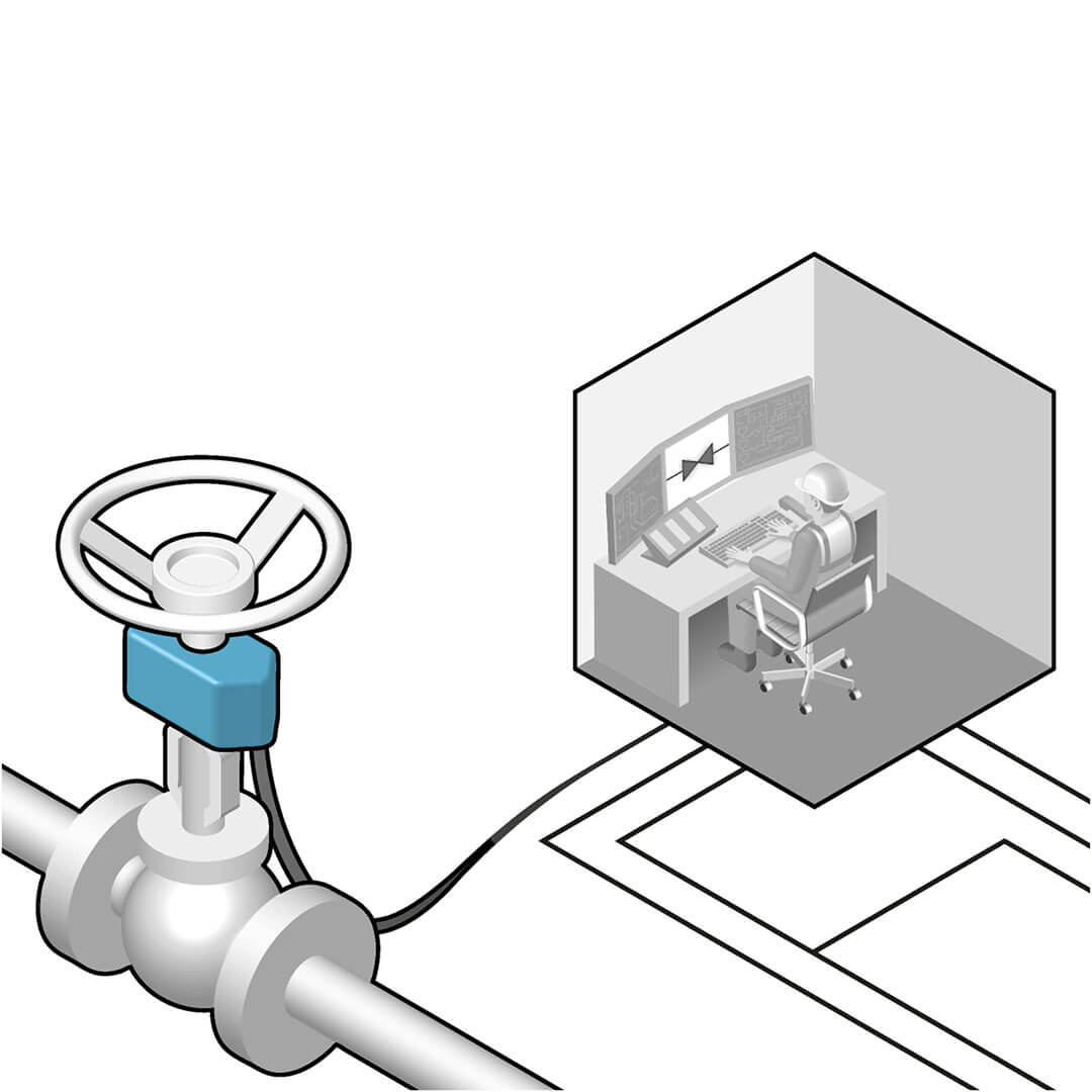 Valve position indicator wired configuration