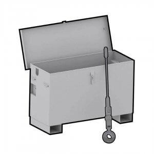 Storage box for a portable valve actuator