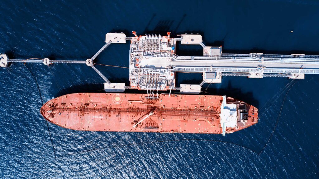 Tanker being loaded