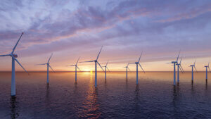 Windmill facility at sea