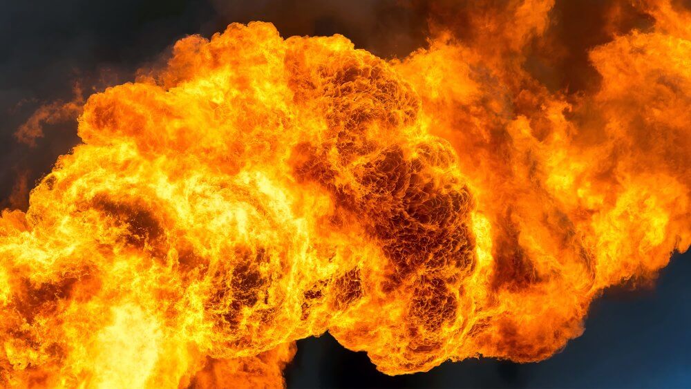 Explosion in the oil and gas industry